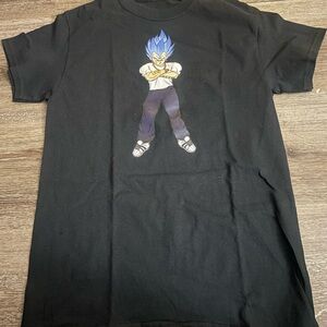 Black Dragon Ball Z SS Blue Vegeta T Shirt
